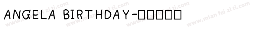 angela birthday字体转换